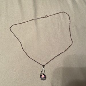 Purple gem necklace